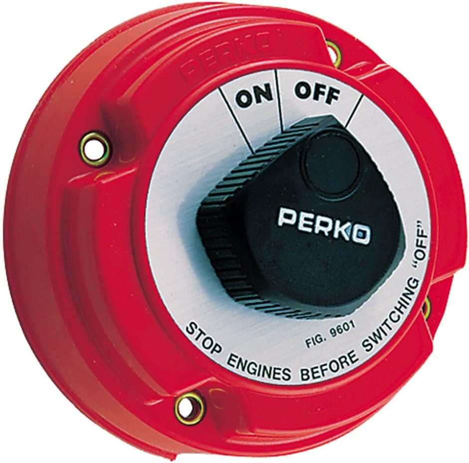 Perko Medium Duty Battery Disconnect Shut Off/On - 250 Amp Continuous, 12-32VDC
