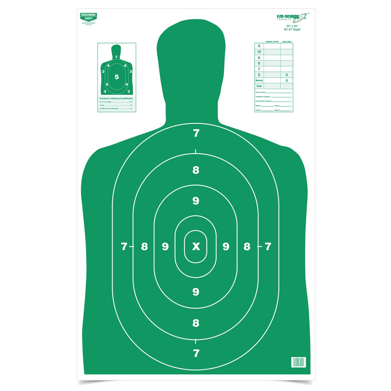 Birchwood Casey Eze-Scorer 23" x 35" High-Contrast Silhouette Paper Targets