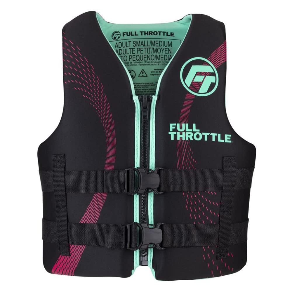 FULL THROTTLE Adult Rapid Dry Neoprene USCGA Life Jacket for Water Sports, PWC & Boats