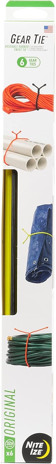 Nite Ize Original Gear Tie, Reusable Rubber Twist Tie