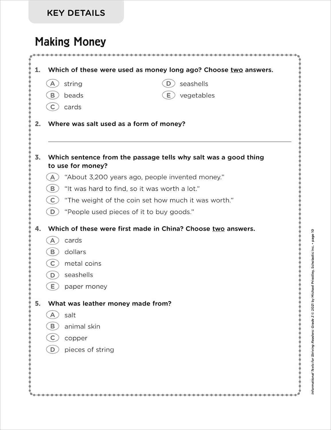 Scholastic Informational Texts for Striving Readers: Grade 3 (Indian Head)