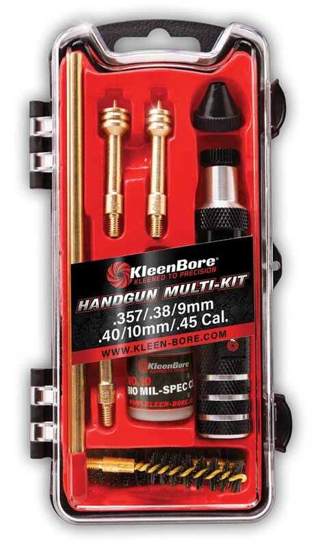 Kleenbore Gun Care KleenBore Multi-Pistol Kit .38/9/10mm/.40/.45 Caliber,Black