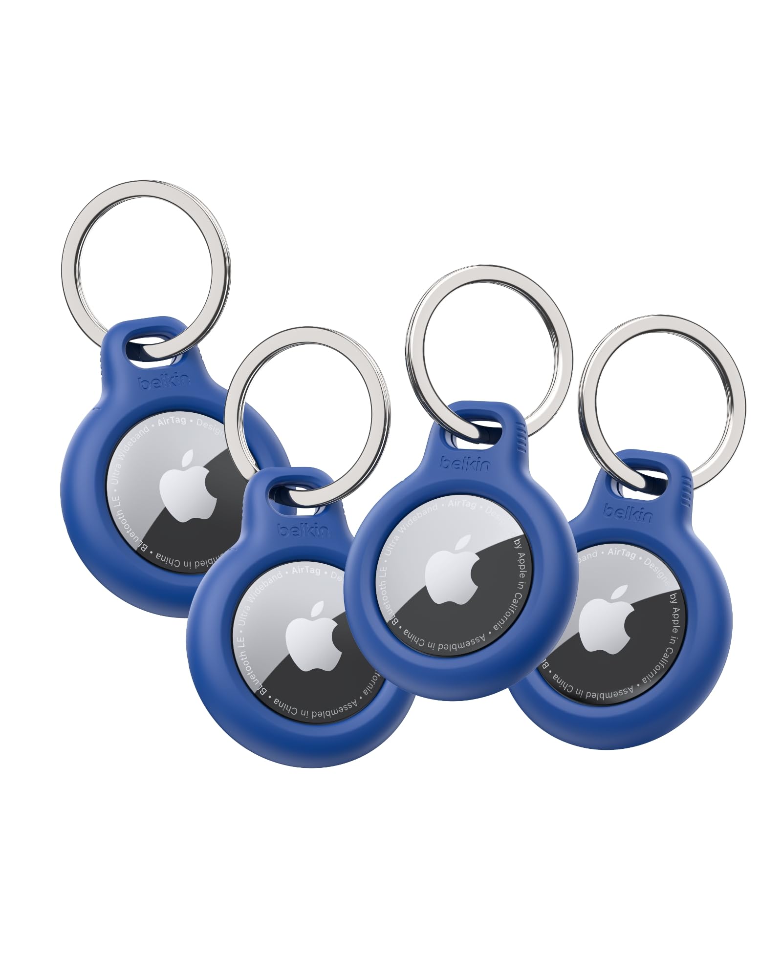 Belkin Apple AirTag Secure Holder with Key Ring - Durable Scratch-Resistant Case with Open Face & Raised Edges