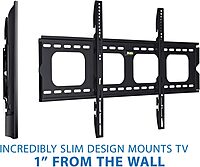 Mount-It! Low-Profile TV Mount | Flush Large TV Wall Mount | Slim Fixed Wall Mounting Bracket for 42-70 in. Screen Displays