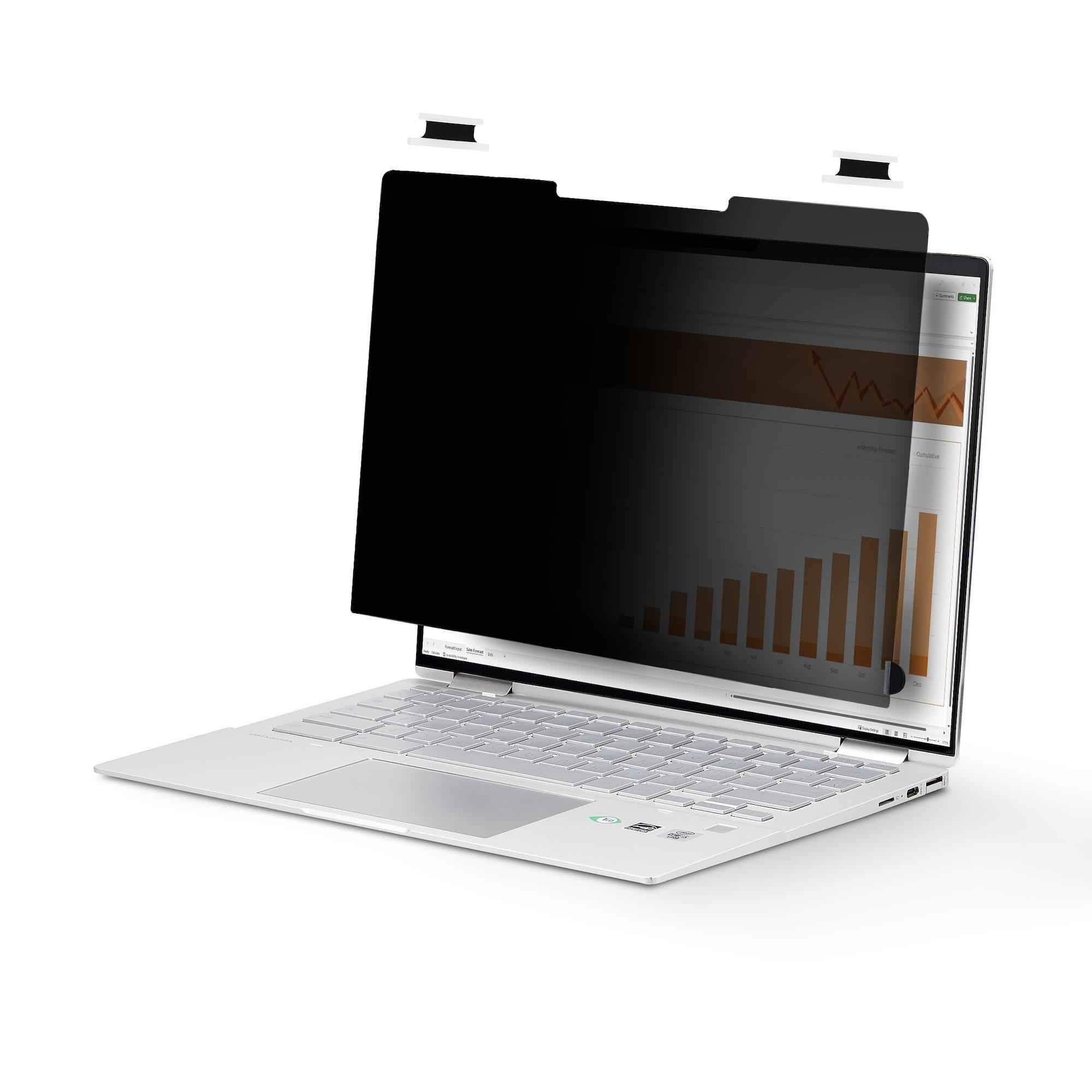 StarTech.com Flip-Over Touch Privacy Screen, Laptop Anti-Glare Blue Light Filter