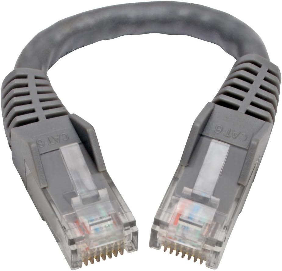 Tripp Lite Cat6 Gigabit Snagless Molded Patch Cable RJ45 M/M 6in 24 AWG 550 MHz