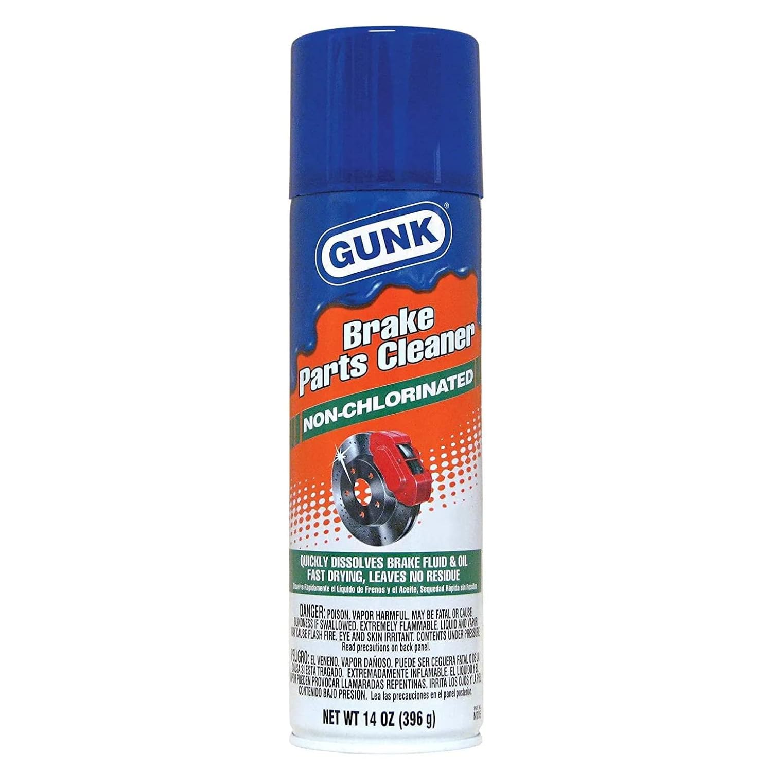 Gunk M705 Non-Chlorinated Brake Cleaner - 14 oz. no trigger 1 Each
