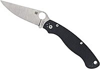 Spyderco Military 2 Carbon Fiber Folding Knife - CPM S90V Steel, Compression Lock, Four-Position Clip, PlainEdge - C36CFP2