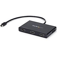 StarTech.com 3-Port Multi Monitor Adapter - Mini DisplayPort to HDMI MST Hub - Triple 1080p/Dual 4K 30Hz - Video Splitter for Extended Desktop Mode on Windows Only - mDP 1.2 to 3x HDMI (MSTMDP123HD)