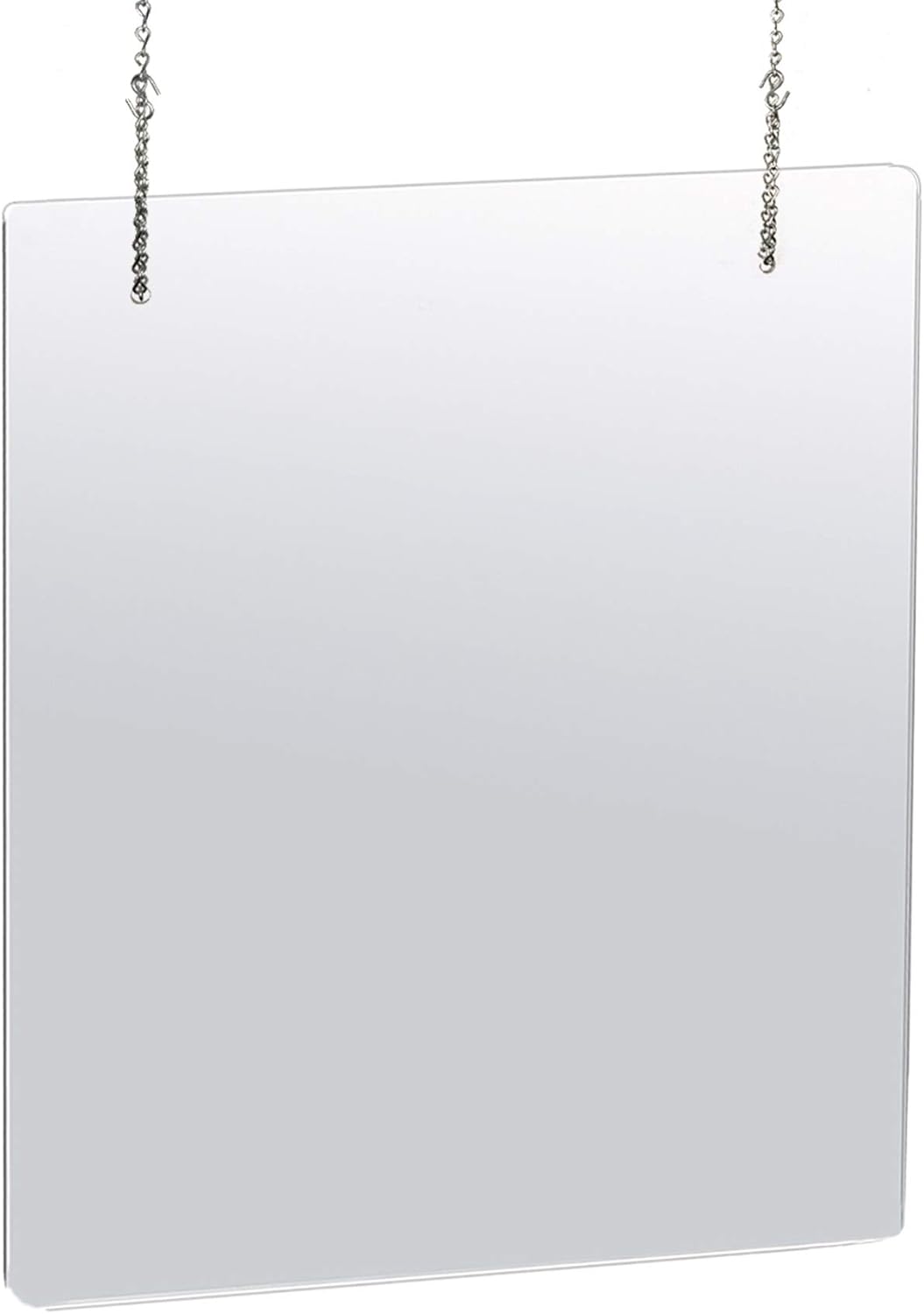 AZAR DISPLAYS Hanging Adjustable Clear Acrylic Cashier Shield Sneeze Guard - Pack of 2