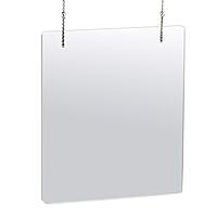 AZAR DISPLAYS Hanging Adjustable Clear Acrylic Cashier Shield Sneeze Guard - Pack of 2