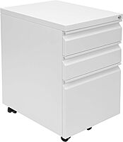 Mount-It! 3 Drawer Mobile File Cabinet with Lock and Wheels