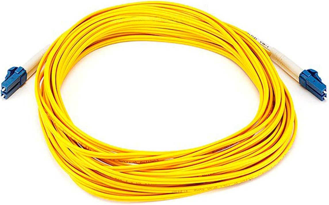 Monoprice Fiber Optic Cable, LC/LC, Single Mode, Duplex (9/125 Type) - Yellow