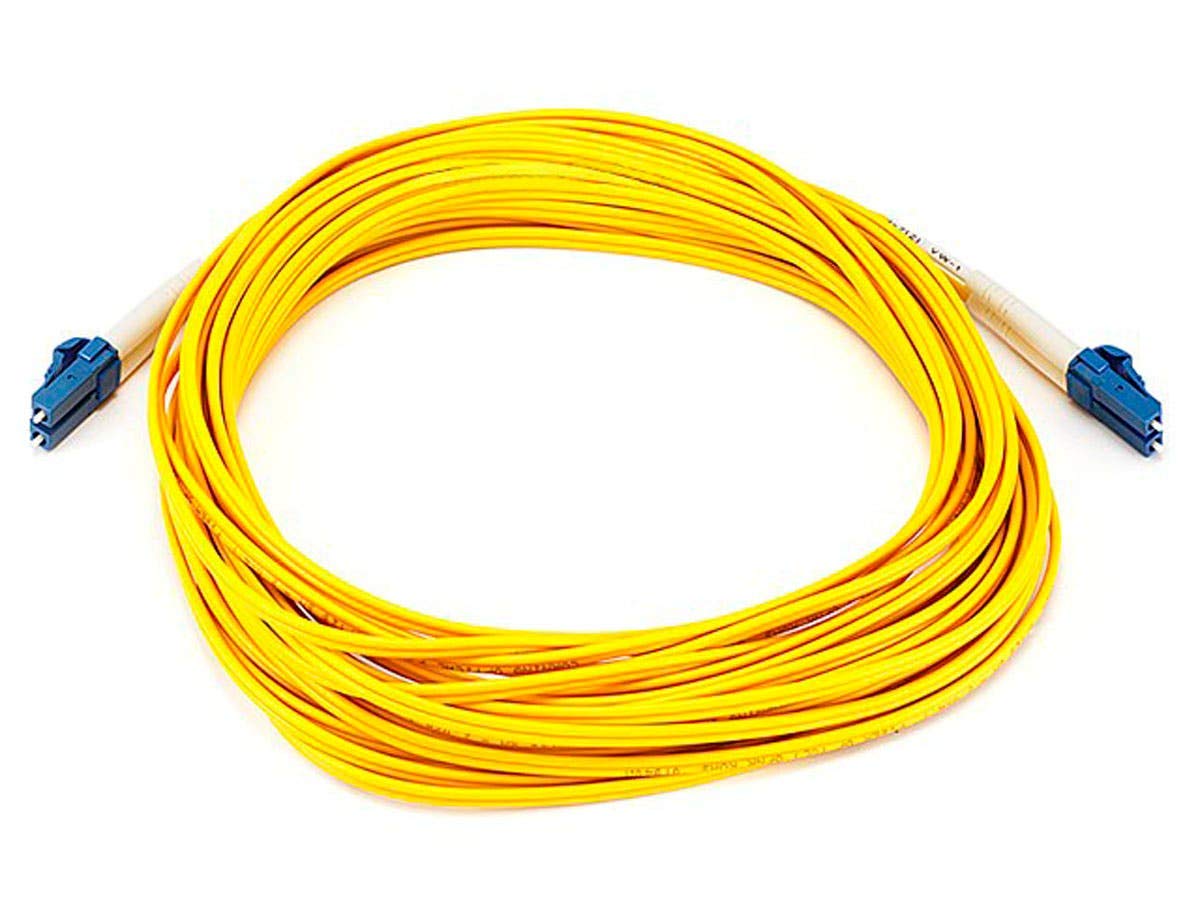 Monoprice Fiber Optic Cable, LC/LC, Single Mode, Duplex (9/125 Type) - Yellow