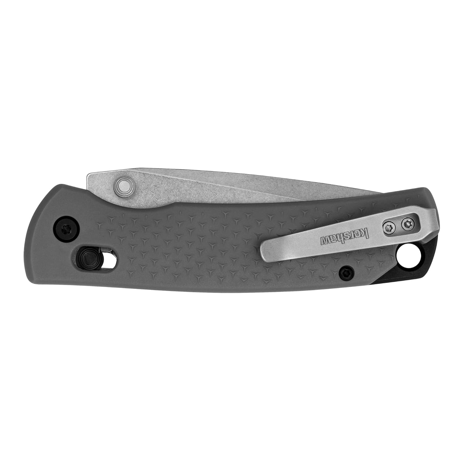 Kershaw Sequence Pocket Knife, Gray Design, 3.32 Inch Stainless Steel Drop Point Blade, EDC with Manual Opening