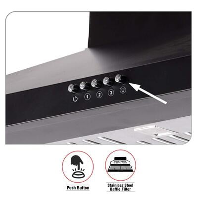 Inalsa Smash 60BKBF Wall Mounted 60cm 1050m3/hr Chimney Inalsa Smash 60BKBF Wall Mounted 60cm 1050m3/hr Chimney