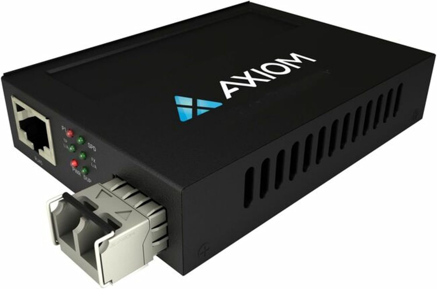 TAA Axiom POE+ RJ45 to LC SMF Media Converter - AXG101496