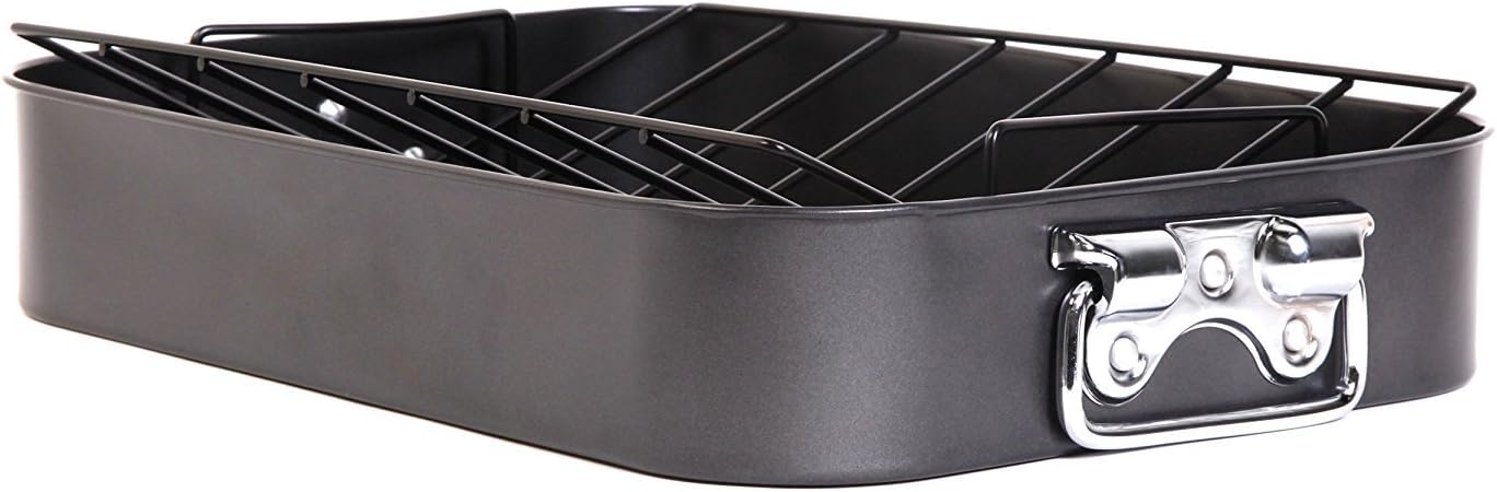 Gibson Home 63665.02 Top Roast Non-Stick Roaster with Rack, Black