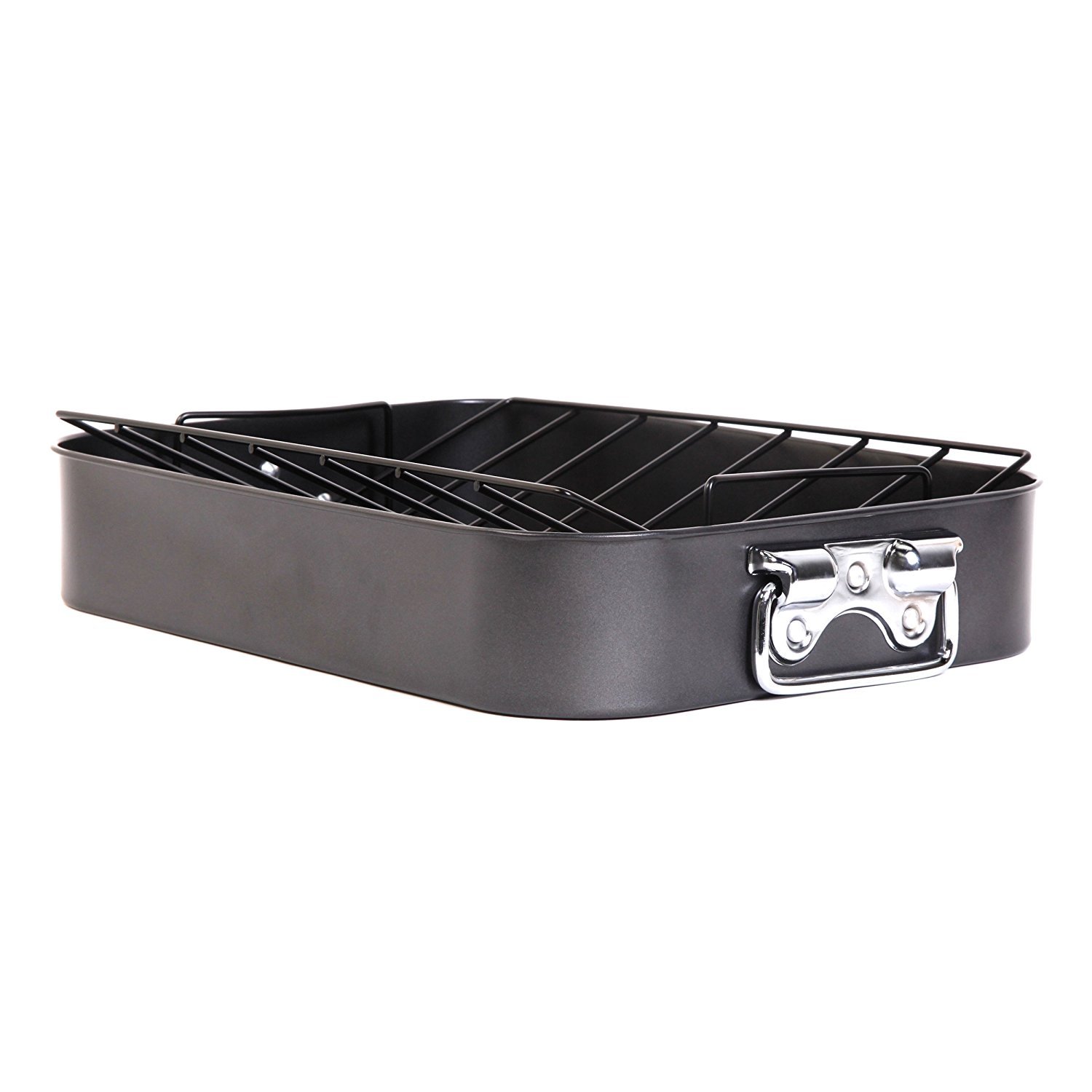 Gibson Home 63665.02 Top Roast Non-Stick Roaster with Rack, Black