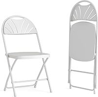 Flash Furniture HERCULES Series 650 lb Capacity Plastic Fan Back Folding Chair