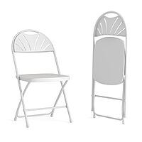 Flash Furniture HERCULES Series 650 lb Capacity Plastic Fan Back Folding Chair
