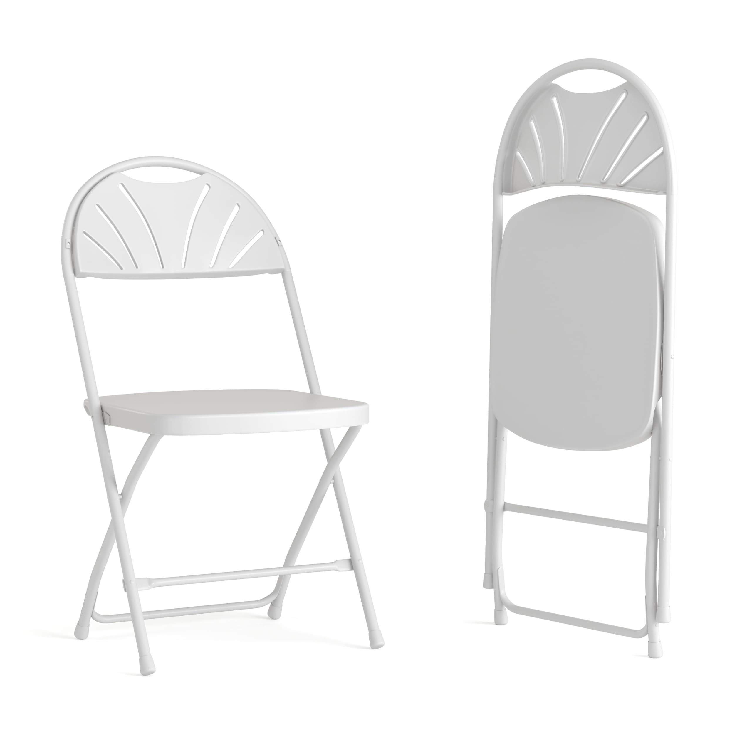 Flash Furniture HERCULES Series 650 lb Capacity Plastic Fan Back Folding Chair