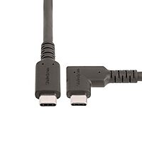 StarTech.com 6ft (2m) Rugged Right Angle USB-C Cable, USB 3.2 Gen 1 (5 Gbps), Full-Featured USB C to C Data Transfer Cable, 4K 60Hz DP Alt Mode, 100W PD - 90 Degree USB Type-C Cable (RUSB315CC2MBR)