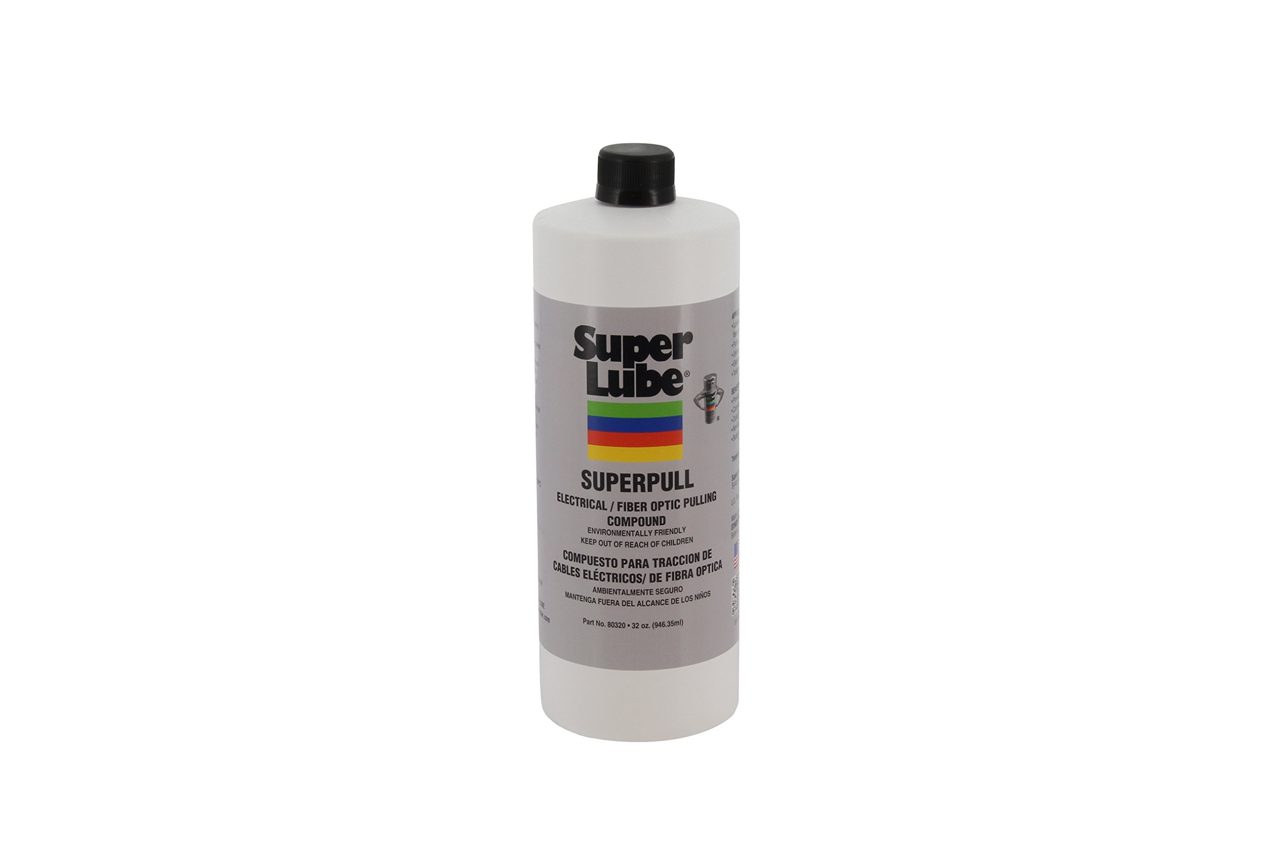 Super Lube 80320 Super Pull Electrical/Fiber Optic Pulling Compound, 1 quart Bottle, Translucent Orange