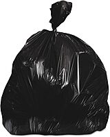 Heritage Z8648WKR01 High-Density Coreless Can Liners, 56 gal, 22 mic, 43 x 48, Black, 150/Carton