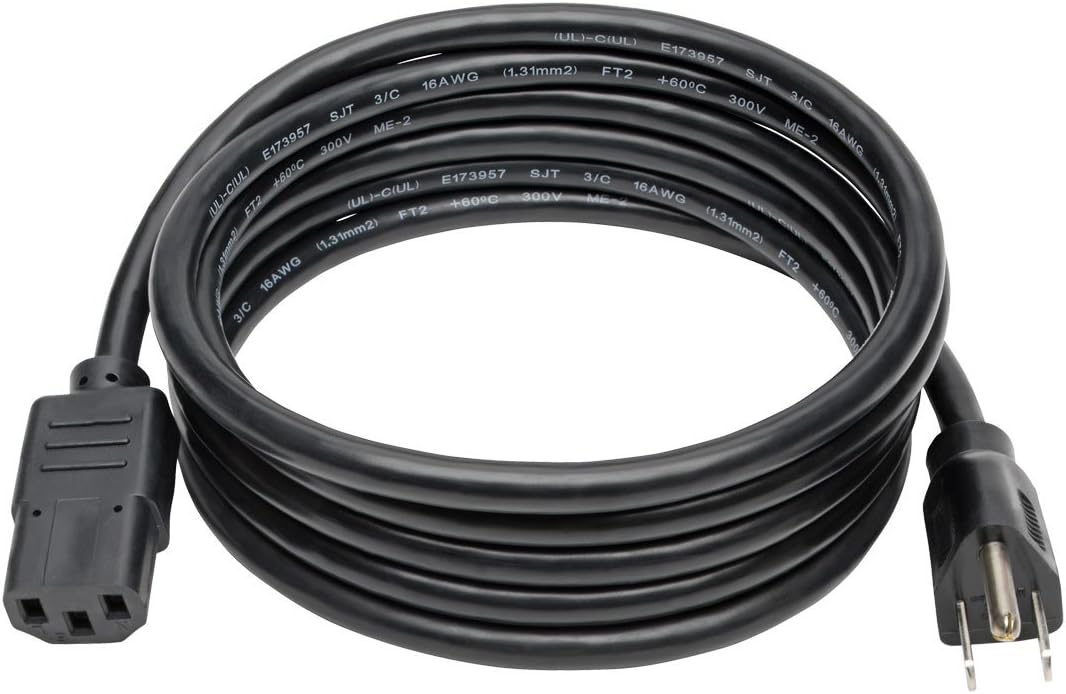 TRIPP LITE Computer Power Cord NEMA 5-15P to IEC-320-C13