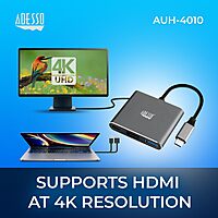 ADESSO AUH-4010 USB-C Docking Station - 4K HDMI, 100W PD