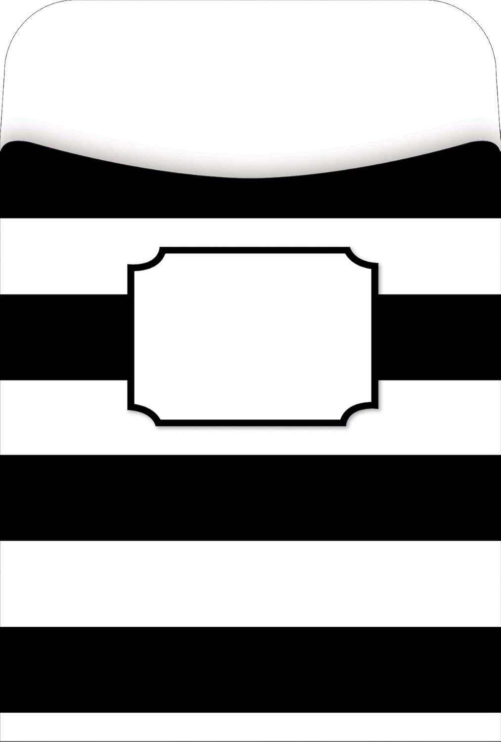 BARKER CREEK Peel & Stick Library Pockets, Wide Stripes, 3 Designs, Great for Holding Library, Index, and Flash Cards