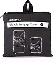 Samsonite Foldable Luggage Cover, 7 7/8inH x 7 1/8inW x 1 9/16inD, Black