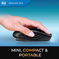 ADESSO iMouse S50 Wireless Mini Mouse - 2.4GHz RF, 1200 DPI