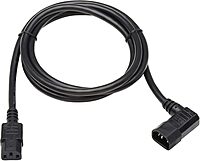 Tripp Lite Heavy-Duty Power Extension Cord 15A, 14AWG (Right Angle IEC-320-C14 to IEC-320-C13) 6-ft.(P005-006-14RA) , Black 6 ft. Right-Angle
