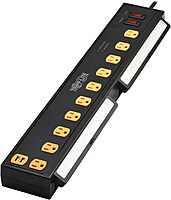 Tripp Lite by Eaton Protect It! TLP1006USB 10-Outlet Surge Protector With 2 Swivel Light Bars And 4 USB Ports, 6ft, Black