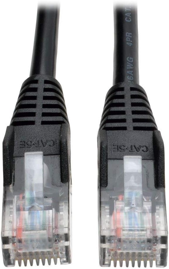 Tripp Lite Cat5e 350MHz Snagless Molded Patch Cable (RJ45 M/M) - Black, 10-ft.(N001-010-BK)