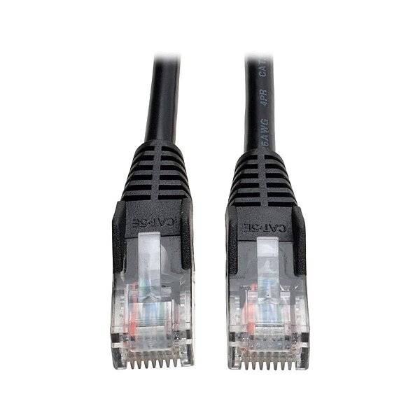 Tripp Lite Cat5e 350MHz Snagless Molded Patch Cable (RJ45 M/M) - Black, 10-ft.(N001-010-BK)