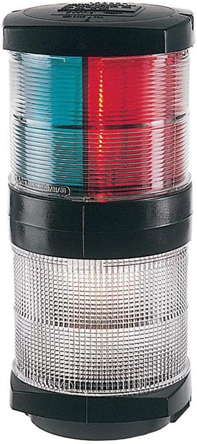 Hella Marine Tri-Color Navigation Light/Anchor Navigation Lamp- Incandescent - 2nm - Black Housing - 12V