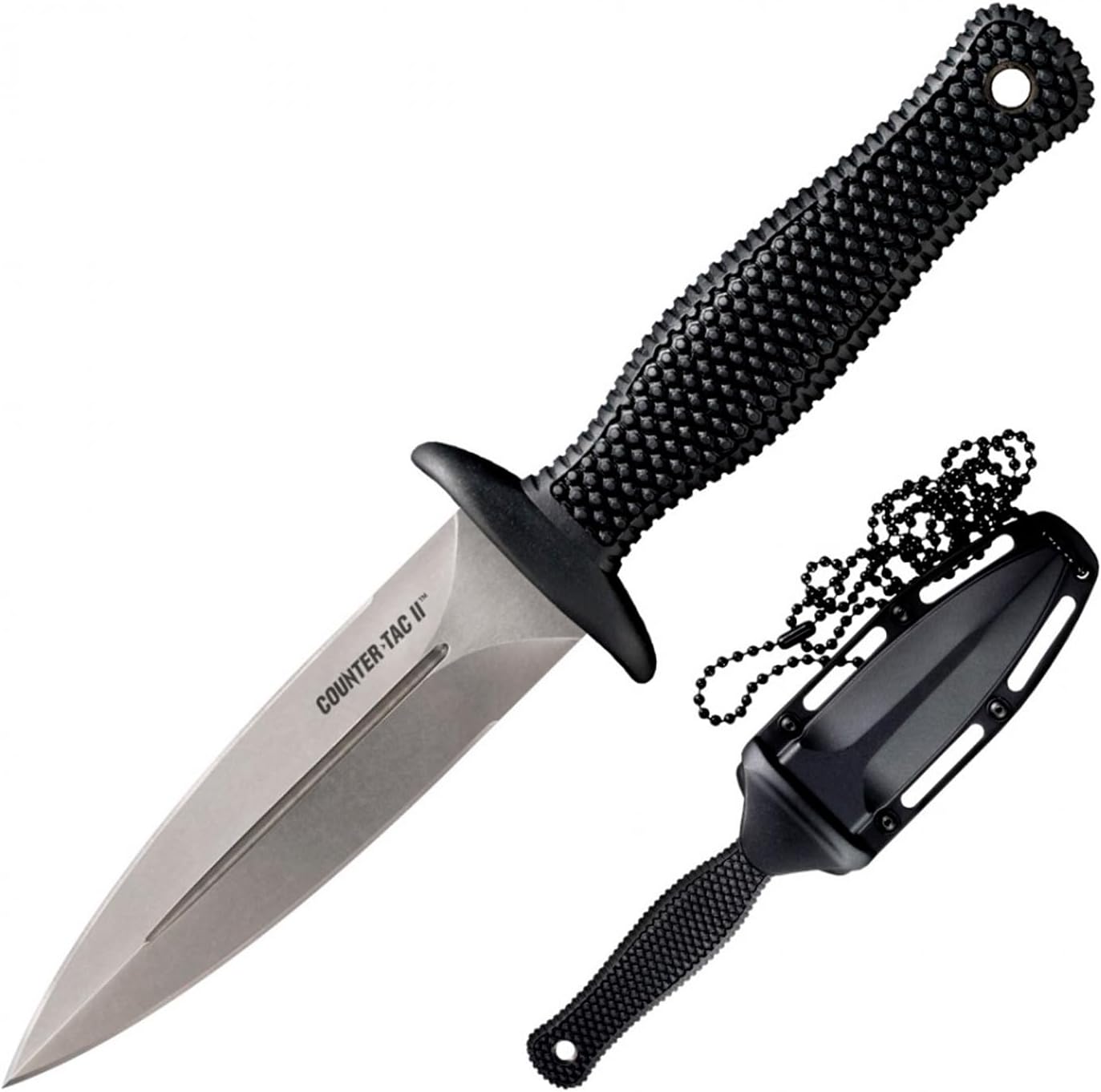 Cold Steel Counter TAC II 3-3/8" Japanese AUS8A withStonewash Finish Spear Point Fixed Blade Multi-Purpose Tactical Game