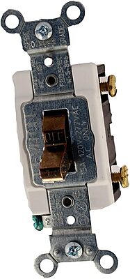 Leviton CS115-2 Commercial 1-Pole 15A 120/277V Toggle Wall Switch (Brown)