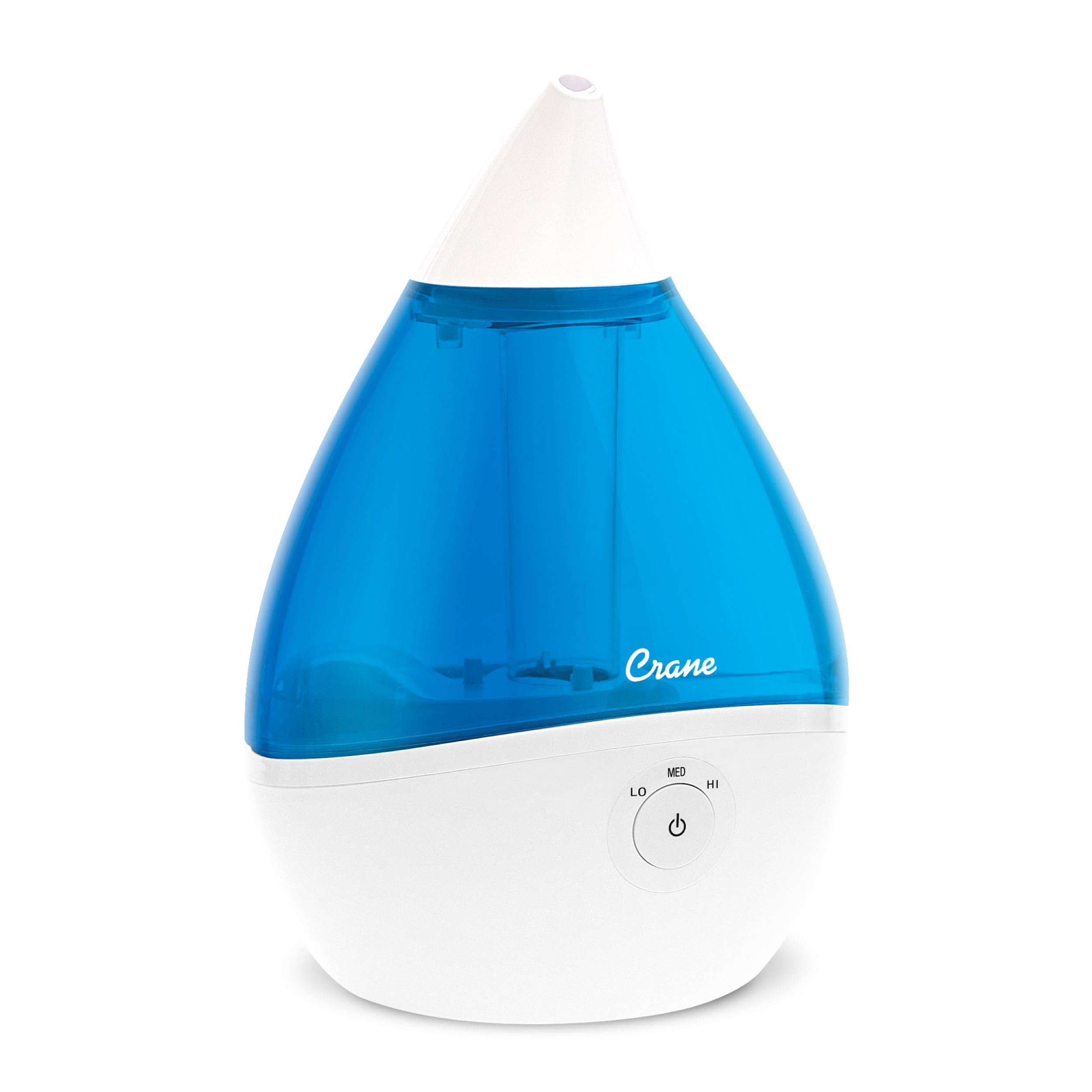 CRANE Droplet/Teardrop Ultrasonic Cool Mist Humidifier, 0.5 Gallon