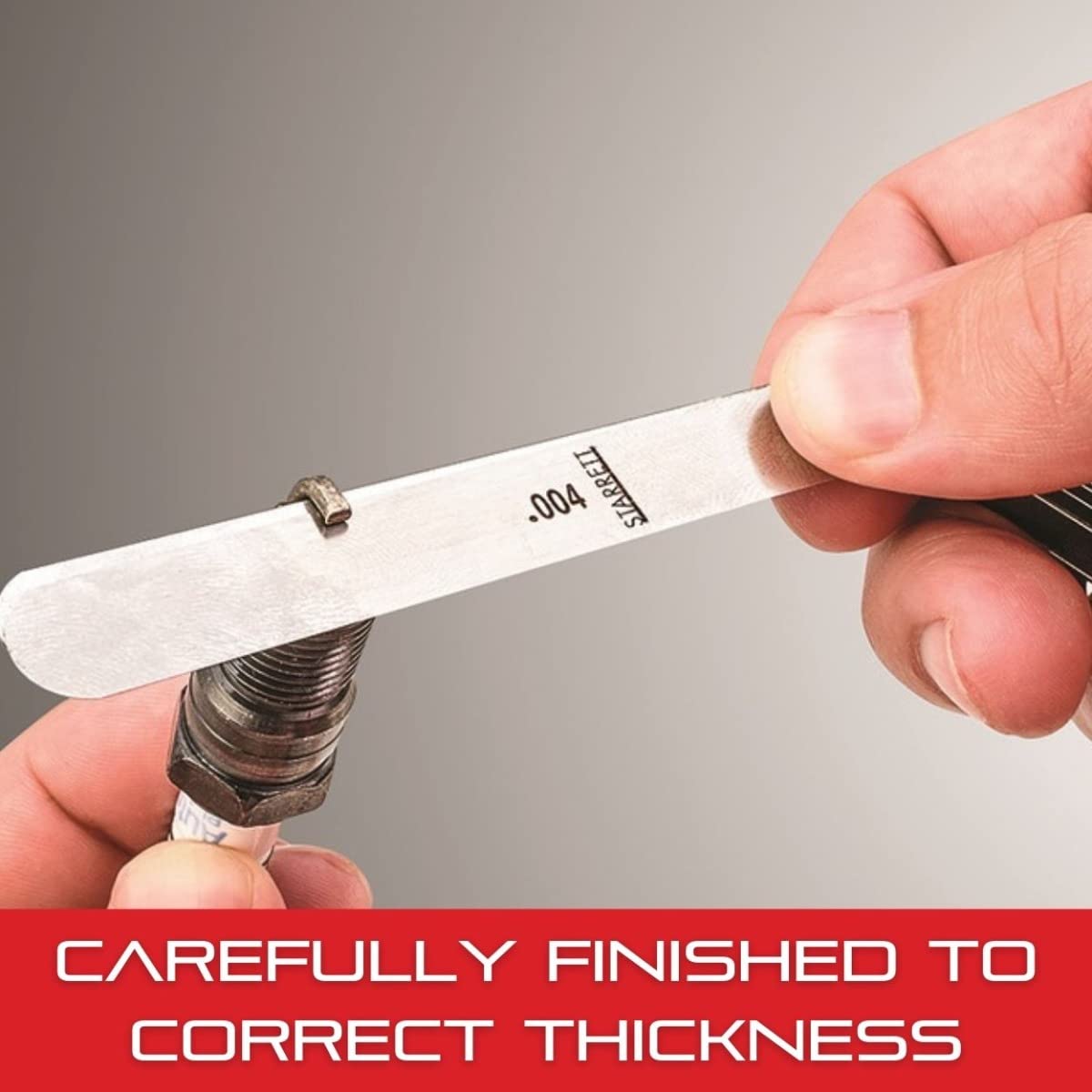 Starrett Tempered Steel English Thickness Gage with Easily Removed Leaves - Ideal for Carpenters and Home Improvement