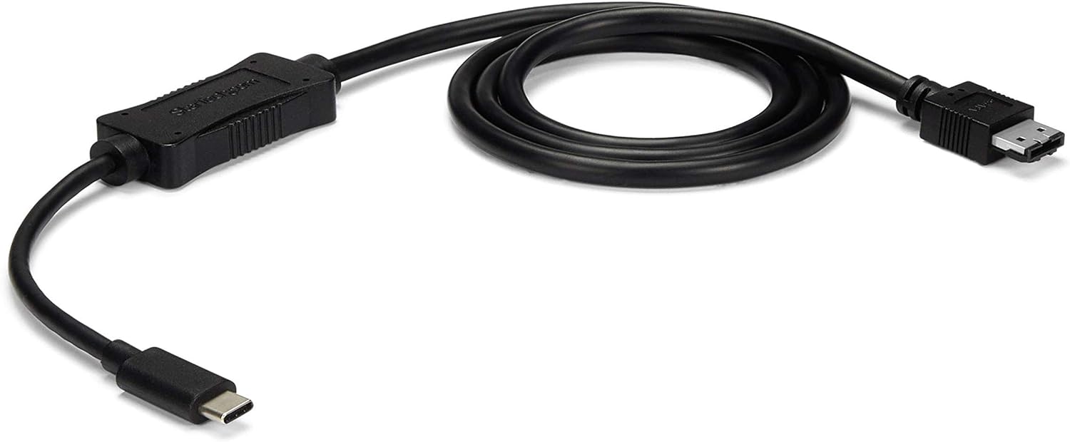 StarTech.com USB C to eSATA Cable - 3 ft / 1m - 5Gbp - for HDD/SSD/ODD - External Hard Drive Adapter