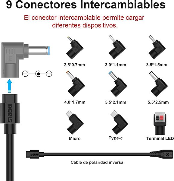 Adaptador Universal de CA a CC, 5V~20Voltios, 1~3a