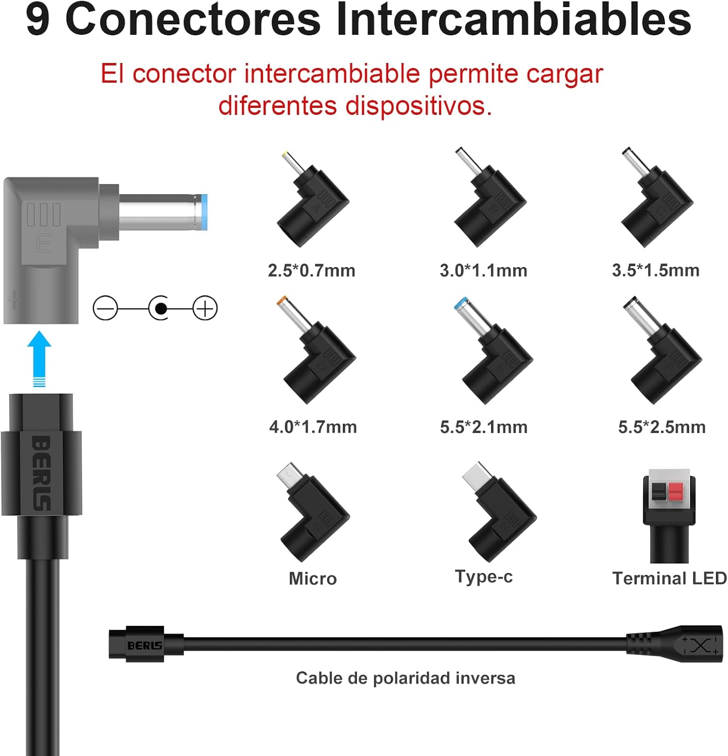 Adaptador Universal de CA a CC, 5V~20Voltios, 1~3a