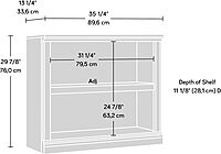 Sauder Select 2-Shelf Engineered Wood Bookcase