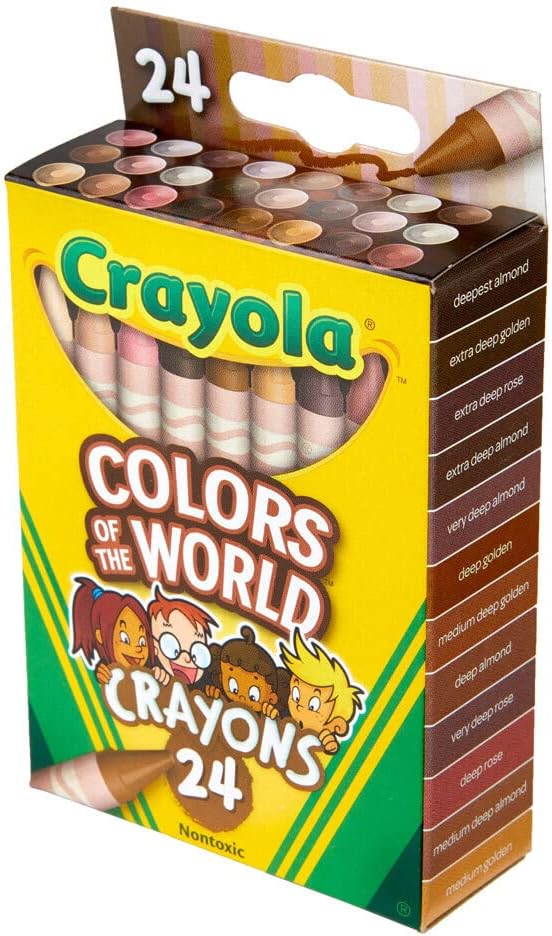 Crayola Crayons 24 Count, Colors of The World, Skin Tone Crayons, 24 Crayon Colors