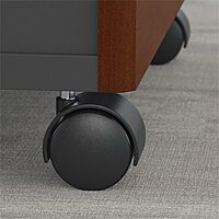 Bush Business Furniture Series C 66W x 30D Office Desk with Mobile File Cabinet in Hansen Cherry Hansen Cherry 66W x 30D