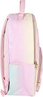 Emma & Chloe Pastel Waterproof Vinyl Backpack for Traveling and Commuting (Ombre Stripes)